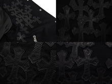 画像をギャラリービューアに読み込む, 極美品 CHROME HEARTS クロムハーツ Letterman レターマン スタジャン サイズXL セメタリークロスパッチ 15パッチ BSフレア 中古 4b003627 
