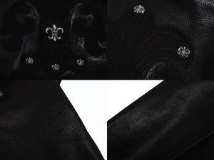 極美品 CHROME HEARTS クロムハーツ Letterman レターマン スタジャン サイズXL セメタリークロスパッチ 15パッチ BSフレア 中古 4b003627 