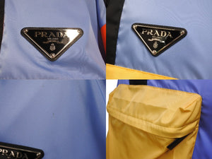 PRADA プラダ 20SS ナイロンアノラックジャケット SGB407 サイズS FRANK OCEAN着用 トライアングルロゴ マルチカラー 美品 中古 4b003628