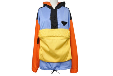 PRADA プラダ 20SS ナイロンアノラックジャケット SGB407 サイズS FRANK OCEAN着用 トライアングルロゴ マルチカラー 美品 中古 4b003629