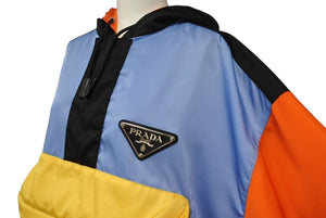 PRADA プラダ 20SS ナイロンアノラックジャケット SGB407 サイズS FRANK OCEAN着用 トライアングルロゴ マルチカラー 美品 中古 4b003629