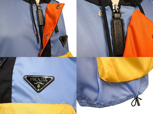 PRADA プラダ 20SS ナイロンアノラックジャケット SGB407 サイズS FRANK OCEAN着用 トライアングルロゴ マルチカラー 美品 中古 4b003629