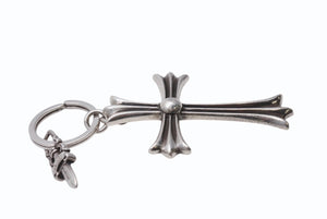 CHROME HEARTS クロムハーツ ラージクロス キーリング Wダガー 重量約51.9g STERLING刻印 スターリングシルバー 美品 中古 4b003632 