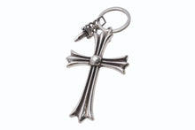 画像をギャラリービューアに読み込む, CHROME HEARTS クロムハーツ ラージクロス キーリング Wダガー 重量約51.9g STERLING刻印 スターリングシルバー 美品 中古 4b003632 