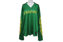 Load image into Gallery viewer, 新品未使用 CHROME HEARTS クロムハーツ カットソー CHプリント MESH WARM UP JERSEY RN#97729 ナイロン ポリエステル グリーン イエロー サイズM 中古 4b003633