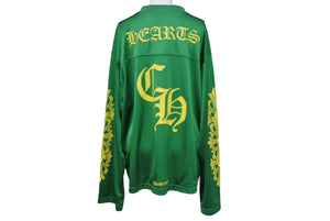 新品未使用 CHROME HEARTS クロムハーツ カットソー CHプリント MESH WARM UP JERSEY RN#97729 ナイロン ポリエステル グリーン イエロー サイズM 中古 4b003633