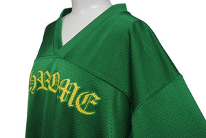 新品未使用 CHROME HEARTS クロムハーツ カットソー CHプリント MESH WARM UP JERSEY RN#97729 ナイロン ポリエステル グリーン イエロー サイズM 中古 4b003633