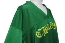 Load image into Gallery viewer, 新品未使用 CHROME HEARTS クロムハーツ カットソー CHプリント MESH WARM UP JERSEY RN#97729 ナイロン ポリエステル グリーン イエロー サイズM 中古 4b003633