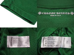 新品未使用 CHROME HEARTS クロムハーツ カットソー CHプリント MESH WARM UP JERSEY RN#97729 ナイロン ポリエステル グリーン イエロー サイズM 中古 4b003633