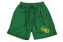 画像をギャラリービューアに読み込む, 未使用 CHROME HEARTS クロムハーツ ショートパンツ CHプリント メッシュ MESH VARSITY SHORTS RN♯97729 ナイロン グリーン イエロー サイズM 中古 4b003634 