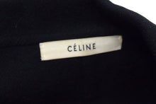 Load image into Gallery viewer, CELINE セリーヌ コート ロングコート フィービー期 ヴィンテージ パールボタン カシミヤ キュプラ サイズ34 イタリア製 ブラック 美品 中古 4b003640