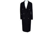 Load image into Gallery viewer, CELINE セリーヌ コート ロングコート フィービー期 ヴィンテージ パールボタン カシミヤ キュプラ サイズ34 イタリア製 ブラック 美品 中古 4b003640