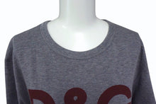 Load image into Gallery viewer, DOLCE&amp;GABBANA ドルチェアンドガッバーナ KING ＆ QUEEN ロゴ 半袖Ｔシャツ グレー レッド コットン G8HR8T サイズS 美品 中古 4b003642