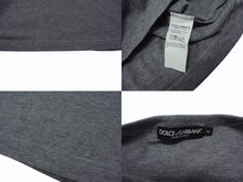 Load image into Gallery viewer, DOLCE&amp;GABBANA ドルチェアンドガッバーナ KING ＆ QUEEN ロゴ 半袖Ｔシャツ グレー レッド コットン G8HR8T サイズS 美品 中古 4b003642