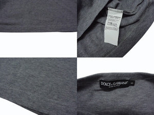 DOLCE&GABBANA ドルチェアンドガッバーナ KING ＆ QUEEN ロゴ 半袖Ｔシャツ グレー レッド コットン G8HR8T サイズS 美品 中古 4b003642