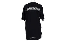 Load image into Gallery viewer, CHROME HEARTS クロムハーツ 半袖Ｔシャツ スクロールラベル コットン ブラック ホワイト アメリカ製 サイズM 良品 中古 4b003643