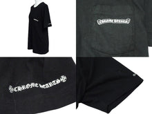 Load image into Gallery viewer, CHROME HEARTS クロムハーツ 半袖Ｔシャツ スクロールラベル コットン ブラック ホワイト アメリカ製 サイズM 良品 中古 4b003643