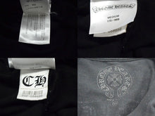 Load image into Gallery viewer, CHROME HEARTS クロムハーツ 半袖Ｔシャツ スクロールラベル コットン ブラック ホワイト アメリカ製 サイズM 良品 中古 4b003643