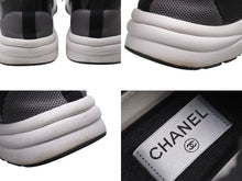 Load image into Gallery viewer, CHANEL シャネル 20S メッシュ スニーカー ココマーク G36258 ニット スウェード グレー ブラック サイズ42 美品 中古 4b003649