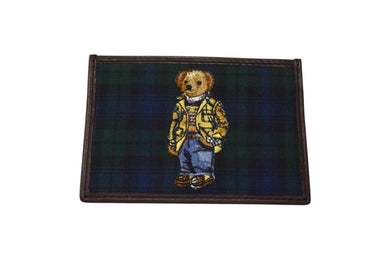 Polo by Ralph Lauren ポロバイラルフローレン ポロベア カードケース 定期入れ レザー ブラウン マルチカラー 美品 中古 4b003650