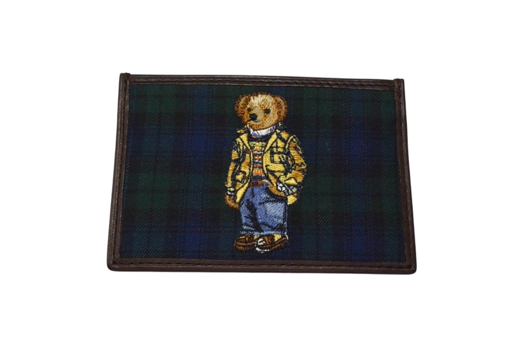 Polo by Ralph Lauren ポロバイラルフローレン ポロベア カードケース 定期入れ レザー ブラウン マルチカラー 美品 中古 4b003650