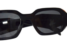 Load image into Gallery viewer, PRADA プラダ サングラス シンボルサングラス スクエア型 メタルロゴ SPR 17W-F ブラック アセテート 51□20 美品 中古 4b003651