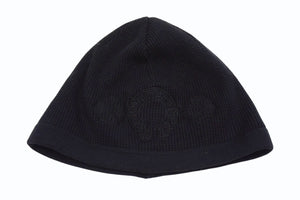 CHROME HEARTS クロムハーツ ホースシュー マルサービーニー ニット帽 USA製 コットン ブラック サイズ23cm 美品 中古 4b003652 