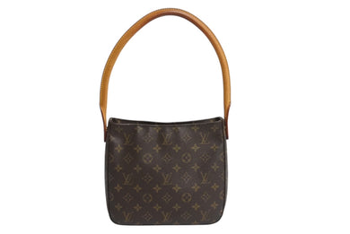 LOUIS VUITTON ルイヴィトン ルーピングMM ワンショルダーバッグ M51146 モノグラム ブラウン ゴールド金具 美品 中古 4b003654