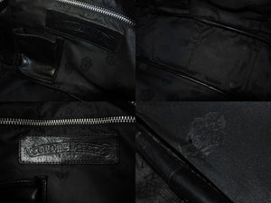 CHROME HEARTS クロムハーツ ジムバッグ スモール ハンドバッグ セメタリークロスパッチ 14パッチ ブラック 美品 中古 4b003660