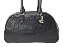 Load image into Gallery viewer, CHROME HEARTS クロムハーツ ジムバッグ スモール ハンドバッグ セメタリークロスパッチ 14パッチ ブラック 美品 中古 4b003660