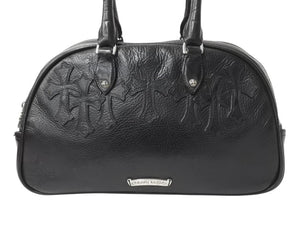 CHROME HEARTS クロムハーツ ジムバッグ スモール ハンドバッグ セメタリークロスパッチ 14パッチ ブラック 美品 中古 4b003660