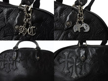 Load image into Gallery viewer, CHROME HEARTS クロムハーツ ジムバッグ スモール ハンドバッグ セメタリークロスパッチ 14パッチ ブラック 美品 中古 4b003660