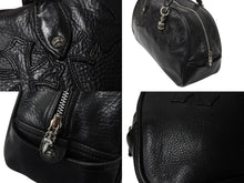 Load image into Gallery viewer, CHROME HEARTS クロムハーツ ジムバッグ スモール ハンドバッグ セメタリークロスパッチ 14パッチ ブラック 美品 中古 4b003660