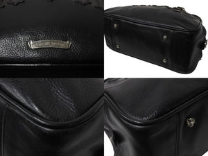 CHROME HEARTS クロムハーツ ジムバッグ スモール ハンドバッグ セメタリークロスパッチ 14パッチ ブラック 美品 中古 4b003660