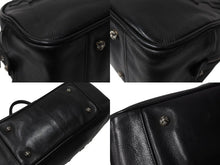 Load image into Gallery viewer, CHROME HEARTS クロムハーツ ジムバッグ スモール ハンドバッグ セメタリークロスパッチ 14パッチ ブラック 美品 中古 4b003660