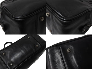 CHROME HEARTS クロムハーツ ジムバッグ スモール ハンドバッグ セメタリークロスパッチ 14パッチ ブラック 美品 中古 4b003660