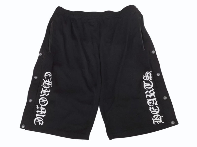 CHROME HEARTS クロムハーツ トラックショートパンツ ショーツ サイズL クロスボールボタン メッシュ 開閉可能 美品 中古 4b003662