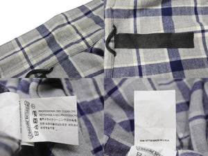 CHROME HEARTS クロムハーツ CHクロスパッチ 長袖シャツ サイズM 2パッチ フレアニー クロスボールボタン チェック柄 美品 中古 4b003663