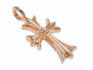 未使用 CHROME HEARTS クロムハーツ 22K タイニークロス スモールクロス 純正 パヴェダイヤ ペンダント ゴールド 中古 4b003664 