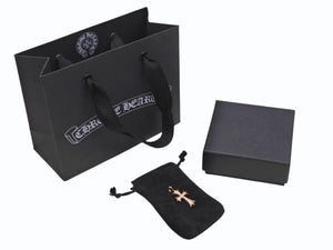未使用 CHROME HEARTS クロムハーツ 22K タイニークロス スモールクロス 純正 パヴェダイヤ ペンダント ゴールド 中古 4b003664 