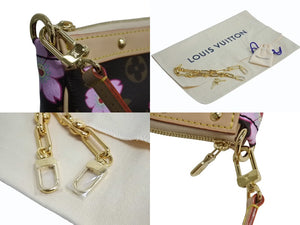 新品未使用 LOUIS VUITTON ルイヴィトン 村上隆 LV × TM モノグラム チェリーブロッサム ポシェット・アクセソワール ハンドバッグ M13666 中古 4b003665
