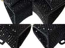 Load image into Gallery viewer, BALENCIAGA バレンシアガ Hourglass XS アワーグラス ハンドバッグ パリクチュールストア限定品 スワロフスキー ブラック 美品 中古 4b003667