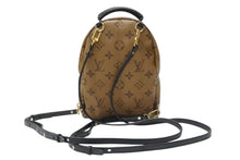 画像をギャラリービューアに読み込む, LOUIS VUITTON ルイ ヴィトン モノグラム リバース パームスプリングス ミニ デイパック M44872 マロン ブラック 美品 中古 4b003669