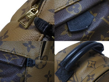 画像をギャラリービューアに読み込む, LOUIS VUITTON ルイ ヴィトン モノグラム リバース パームスプリングス ミニ デイパック M44872 マロン ブラック 美品 中古 4b003669