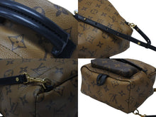 画像をギャラリービューアに読み込む, LOUIS VUITTON ルイ ヴィトン モノグラム リバース パームスプリングス ミニ デイパック M44872 マロン ブラック 美品 中古 4b003669