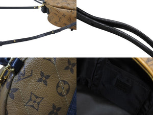 LOUIS VUITTON ルイ ヴィトン モノグラム リバース パームスプリングス ミニ デイパック M44872 マロン ブラック 美品 中古 4b003669