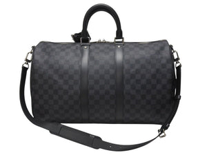 極美品 LOUISVUITTON ルイヴィトン キーポルバンドリエール45 ボストンバッグ N41418 ダミエグラフィット ブラック 中古 4b003672