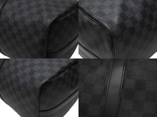Load image into Gallery viewer, 極美品 LOUISVUITTON ルイヴィトン キーポルバンドリエール45 ボストンバッグ N41418 ダミエグラフィット ブラック 中古 4b003672