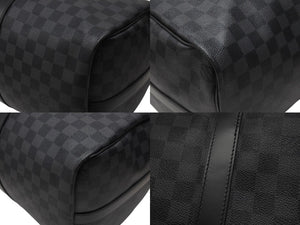 極美品 LOUISVUITTON ルイヴィトン キーポルバンドリエール45 ボストンバッグ N41418 ダミエグラフィット ブラック 中古 4b003672