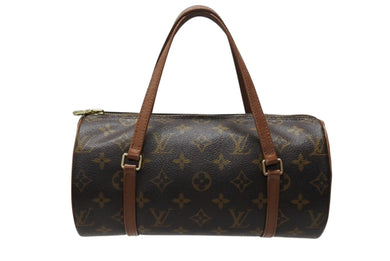 LOUIS VUITTON ルイヴィトン パピヨン26 ハンドバッグ M51386 モノグラム PVC レザー ブラウン ゴールド金具 美品 中古 4b003674